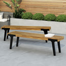 Dining Bench (Set of 2) - Teak by HouseOfZazla