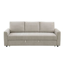 Leira - Linen Pull Out Sleeper Sofa - Beige by Unique Piece Furniture
