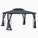 Patio Gazebo Tent With Ventilated Double Roof And Mosquito Net by HouseOfZazla