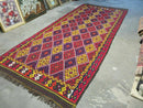 6' X 13' Antique Turkish Kilim Handmade Flat Weave Wool Rug Veg Dye