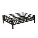 Full Size Convertible Bunk Bed With 2 Drawers Durable - Black by HouseOfZazla