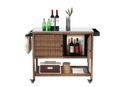 Outdoor Wicker Bar Cart