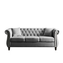 Chesterfield Sofa With Rolled Arms And Nailhead Trim by HouseOfZazla