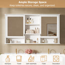 Wall Mount Mirror Cabinet With Adjustable Shelves - White by HouseOfZazla