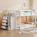 Bunk Bed With 4 Drawers and 3 Shelves by HouseOfZazla