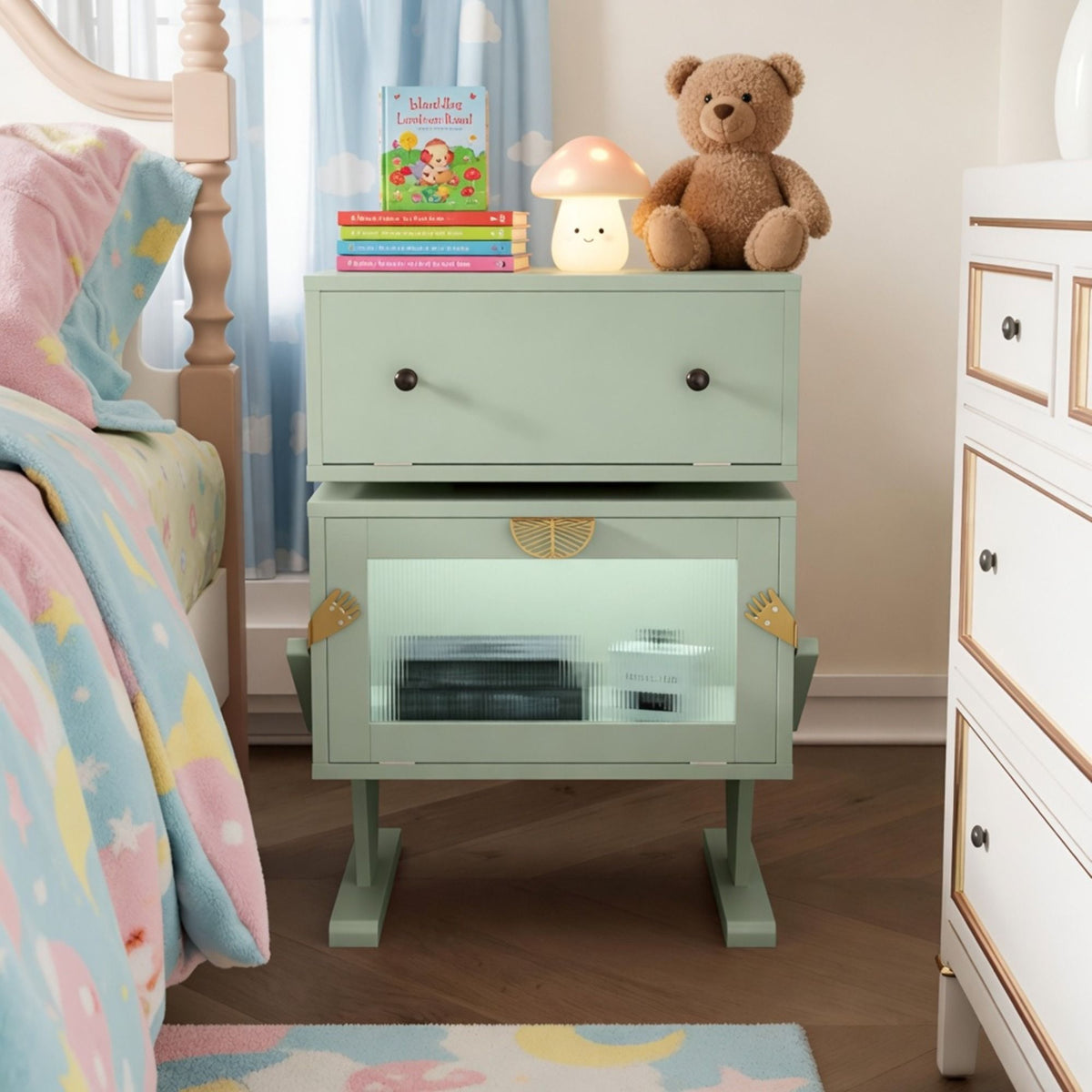 Robot LED Nightstand With 360° Rotating Drawer, photo 23 of 40