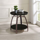 End Table With Center Shelf - Dark Gray by HouseOfZazla