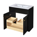 Bathroom Vanity With Sink, Freestanding Storage Cabinet With Handles by HouseOfZazla