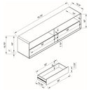 Cordova - 2 Drawer TV Stand - Gloss White