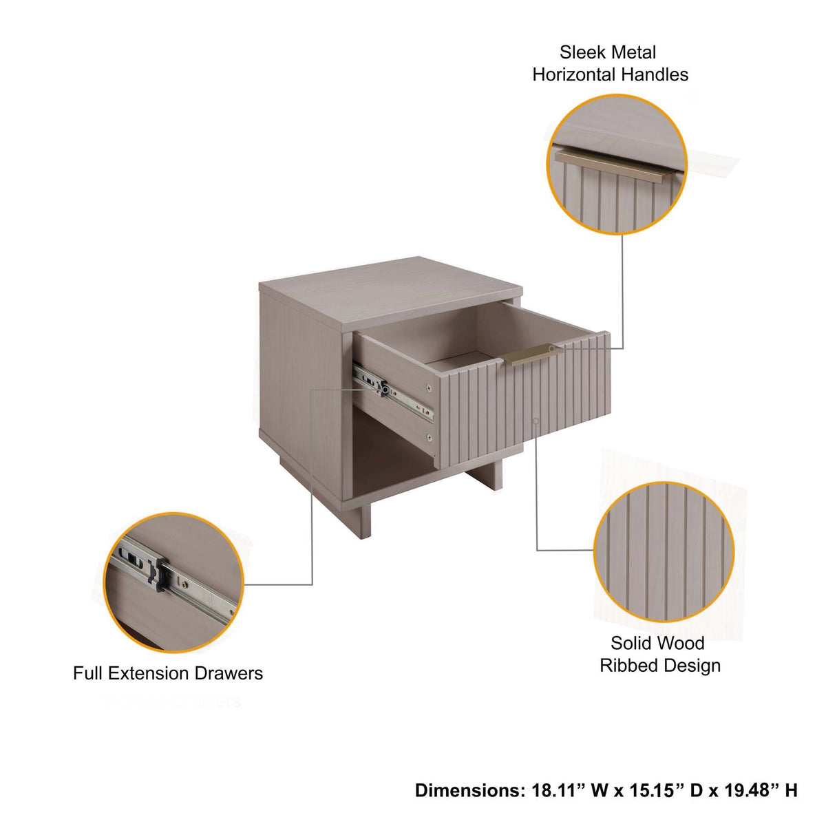 Granville - Nightstand With 1 Drawer, photo 11 of 24