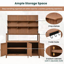 TOPMAX Potting Bench with Hutch, 50.2' Solid Fir Wood Garden Workstation by HouseOfZazla