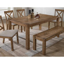 Dining Set With Table, Bench And 4 Chairs - Oak by HouseOfZazla