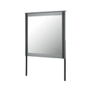 Lorenzo - Large Scale Mirror With Sleek Frame And Glittered Detailing - Silver by HouseOfZazla