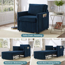 Upholstered Convertible Sleeper Sofa With 5 Position Backrest, Side Pockets, Storage by Unique Piece Furniture