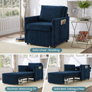 Upholstered Convertible Sleeper Sofa With 5 Position Backrest, Side Pockets, Storage by HouseOfZazla