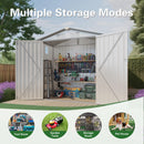 Garden Tool Shed Metal Storage Shed With Peaked Roof Waterproof Lockable Door by HouseOfZazla