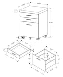 File Cabinet Rolling Mobile Storage Drawers Printer Stand For Office by HouseOfZazla