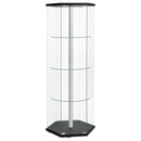 Tenley - 4 Shelf Curio Cabinet With Hexagonal Design