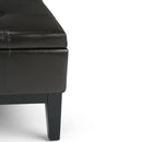 Dover - Square Coffee Table Storage Ottoman - Tanners Brown by HouseOfZazla