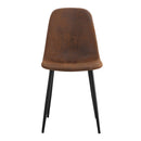 A set of 6 modern medieval style restaurant cushioned armchairs, equipped with soft suede cushions and black metal legs, suitable for kitchens, lounges, and farmhouses.