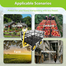 Steel Garden Cart, Heavy Duty 1400 Lbs Capacity, With Removable Mesh Sides To Convert Into Flatbed, Utility Metal Wagon With 2-In-1 Handle And 16 In Tires, Perfect For Garden, Farm, Yard - Black by HouseOfZazla