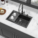 Quartz Kitchen Sink, Granite Composite, Drop In Sink With Durable Design by HouseOfZazla