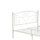 Full With Metal Frame Bed - White by HouseOfZazla