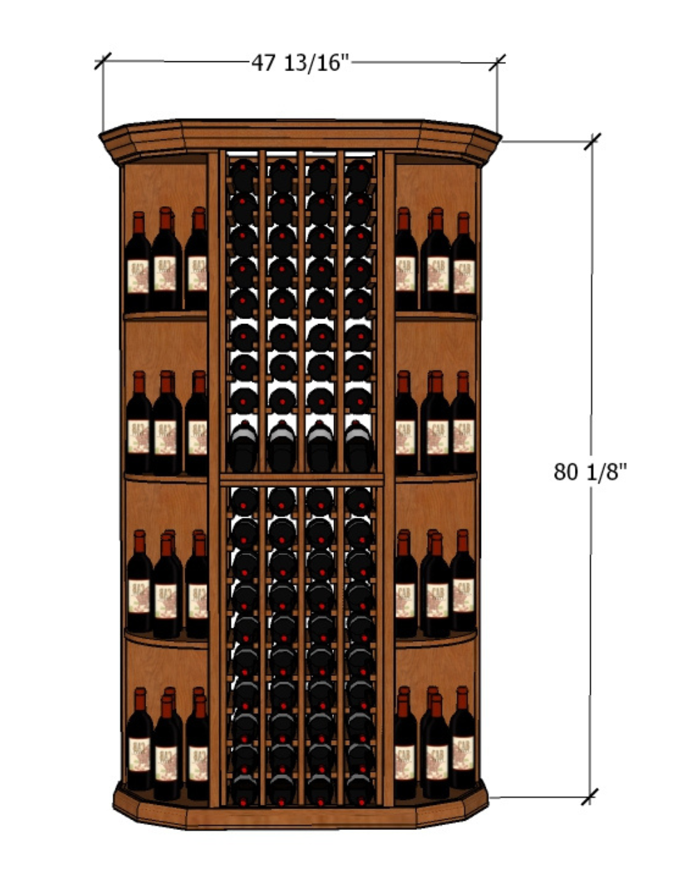 4 Foot Wine Cellar Storage System | 120 Bottle Capacity, photo 4 of 6