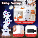4 FT Lighted Standing Halloween Decoration Stacked Ghosts with 120 LED Lights by LJGDeals