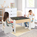 4-in-1 Wooden Activity Kids Table and Chairs with Storage and Detachable Blackboard by LJGDeals