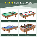 4-in-1 Combo Game Table Set Foosball Table with Billiards and Hockey by LJGDeals