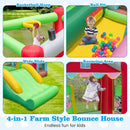 4-in-1 Inflatable Bounce House with Basketball Hoop and 480W Blower by LJGDeals