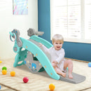 4-in-1 Toddler Slide and Rocking Horse Playset with Basketball Hoop by LJGDeals