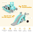 4-in-1 Toddler Slide and Rocking Horse Playset with Basketball Hoop by LJGDeals