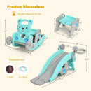 4-in-1 Toddler Slide and Rocking Horse Playset with Basketball Hoop by LJGDeals