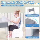 4-in-1 Wooden Activity Kids Table and Chairs with Storage and Detachable Blackboard by LJGDeals