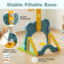 4-in-1 Toddler Basketball Hoop with Rim and Soccer Goal for 3+ Kids by LJGDeals