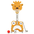 4-in-1 Toddler Height Adjustable Basketball Hoop with Ring Toss for 3+ Kids by LJGDeals