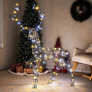 4.6 Feet Pre-Lit Christmas Reindeer with 170 Cold and Warm LED Lights by LJGDeals