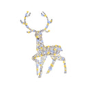 4.6 Feet Pre-Lit Christmas Reindeer with 170 Cold and Warm LED Lights by LJGDeals