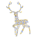4.6 Feet Pre-Lit Christmas Reindeer with 170 Cold and Warm LED Lights by LJGDeals