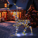 4.6 Feet Pre-Lit Christmas Reindeer with 170 Cold and Warm LED Lights by LJGDeals