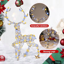 4.6 Feet Pre-Lit Christmas Reindeer with 170 Cold and Warm LED Lights by LJGDeals