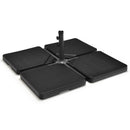 4 Pieces 13L Cantilever Offset Patio Umbrella Base with Easy-Fill Spouts by LJGDeals