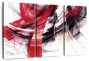 Red Motion Abstract Wall Art