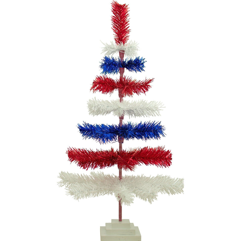 4th Of July Layered Tinsel Trees