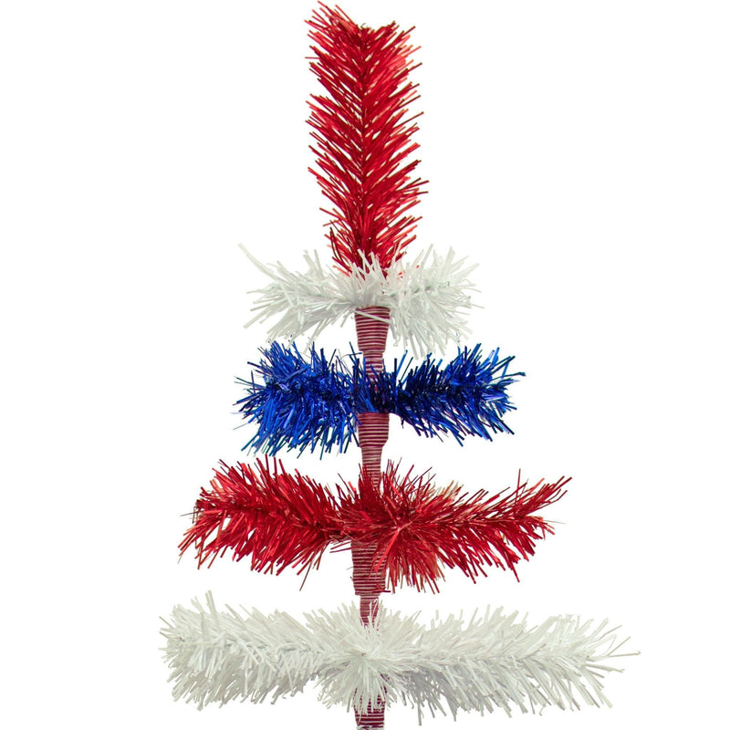 4th Of July Layered Tinsel Trees