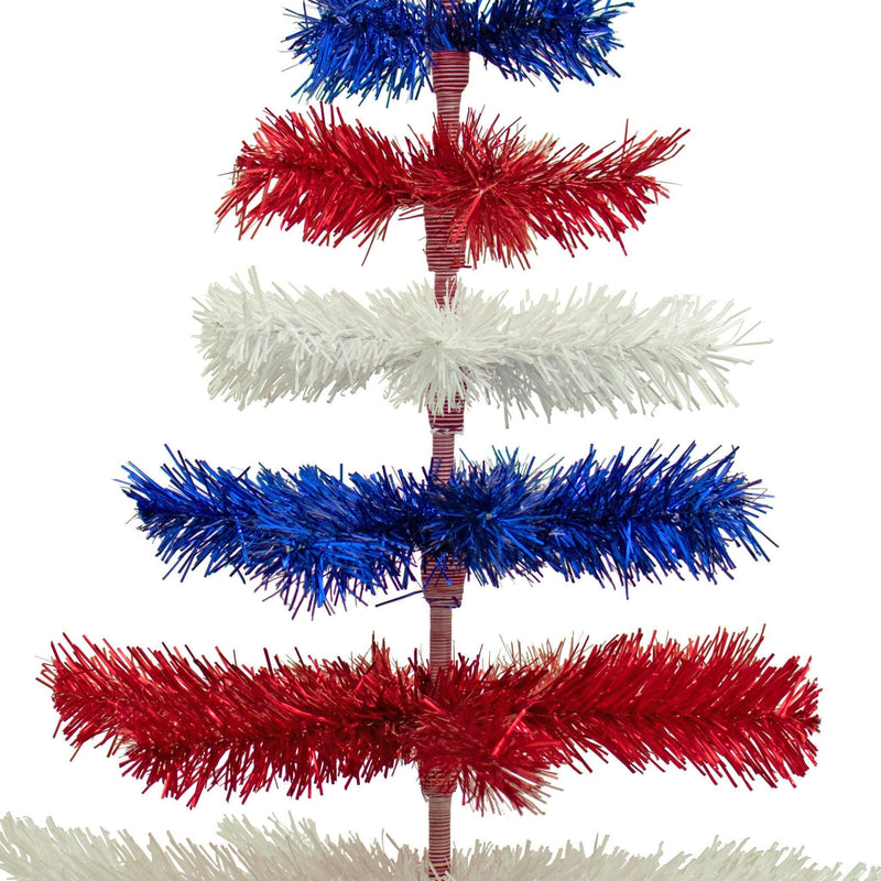 4th Of July Layered Tinsel Trees