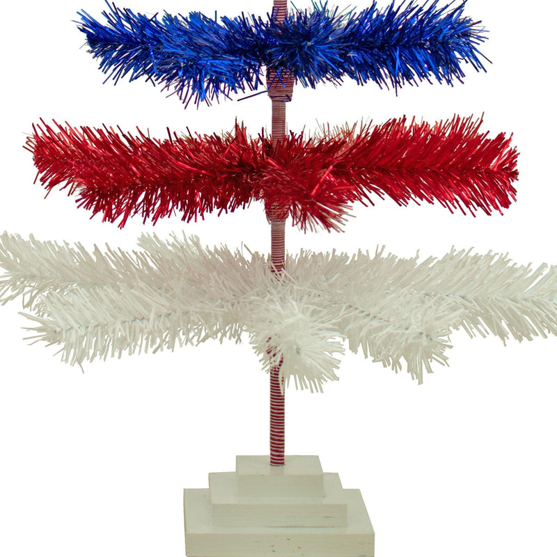 4th Of July Layered Tinsel Trees