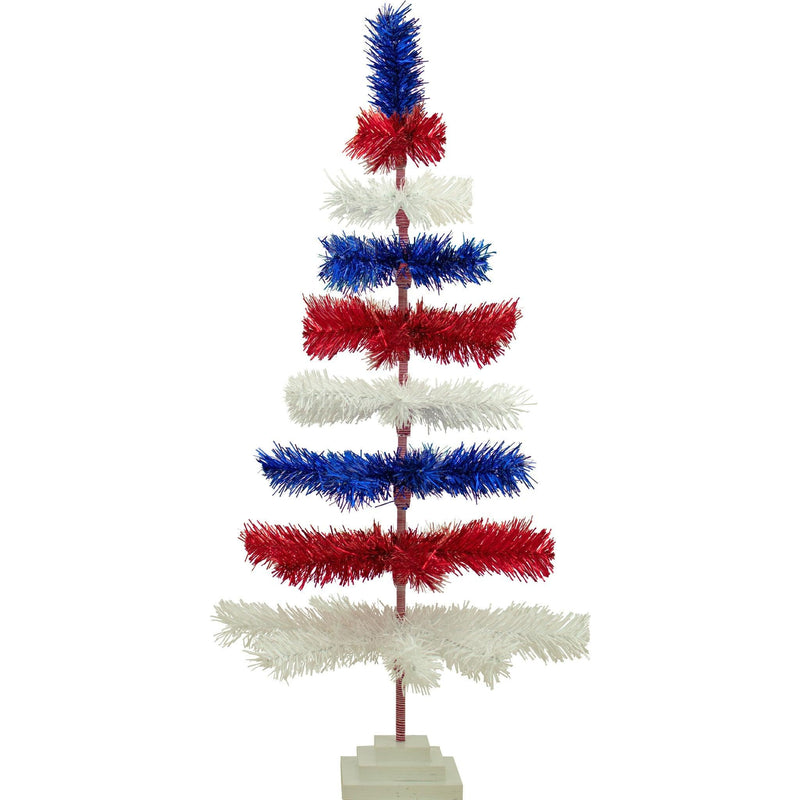 4th Of July Layered Tinsel Trees